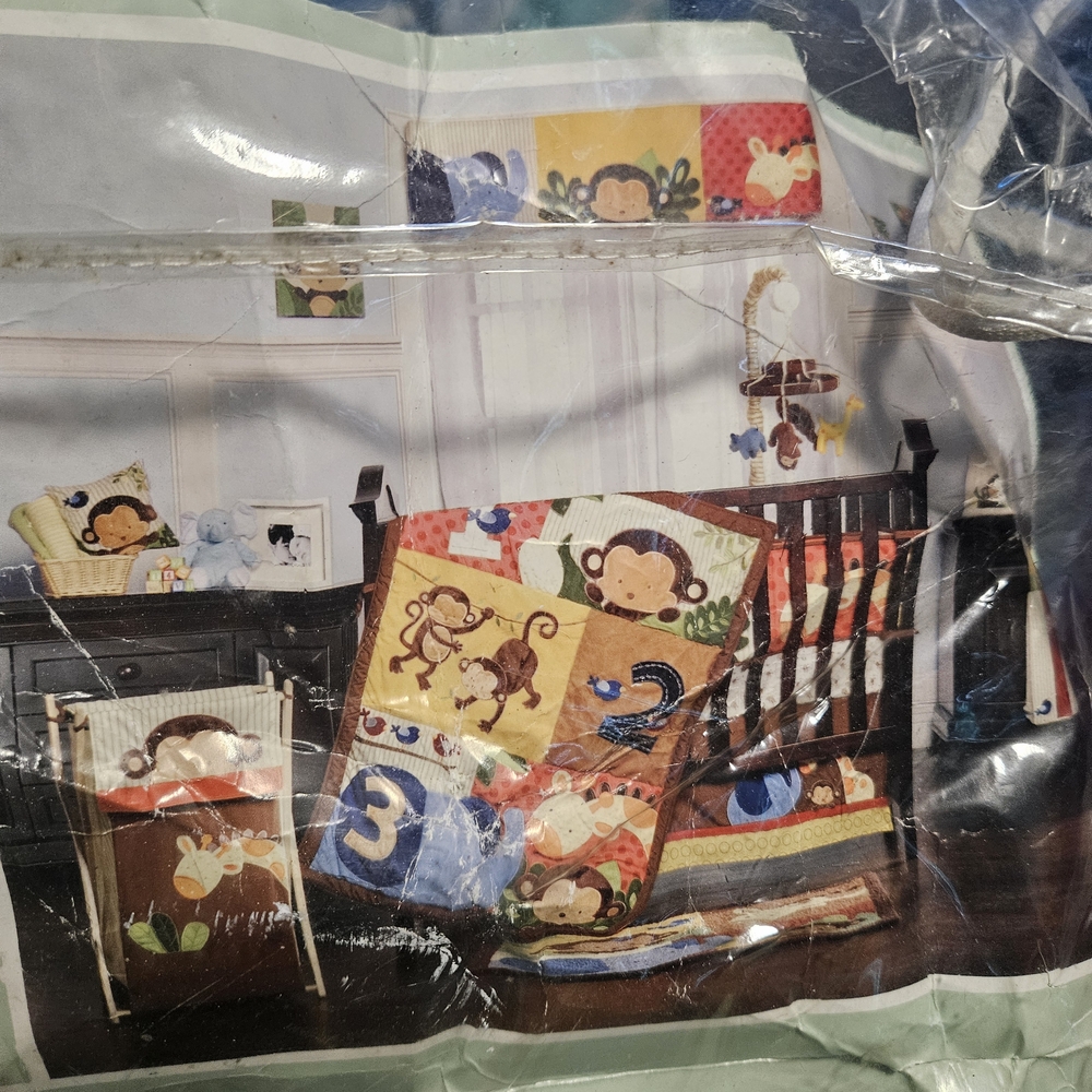 Monkey Themed Baby Bedding Set